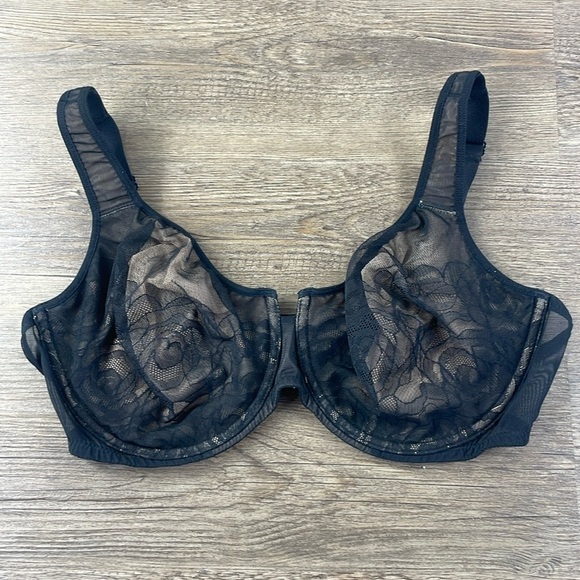 Wacoal Women’s Full Figure Lace Bra, Stark Beauty, 855255, size 38DD - Picture 1 of 6